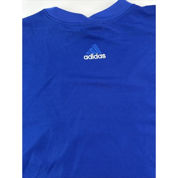 Adidas Mens Large Blue Short Sleeve Training Shirt Royal Vintage 1990S Flag Tag - Picture 10 of 11